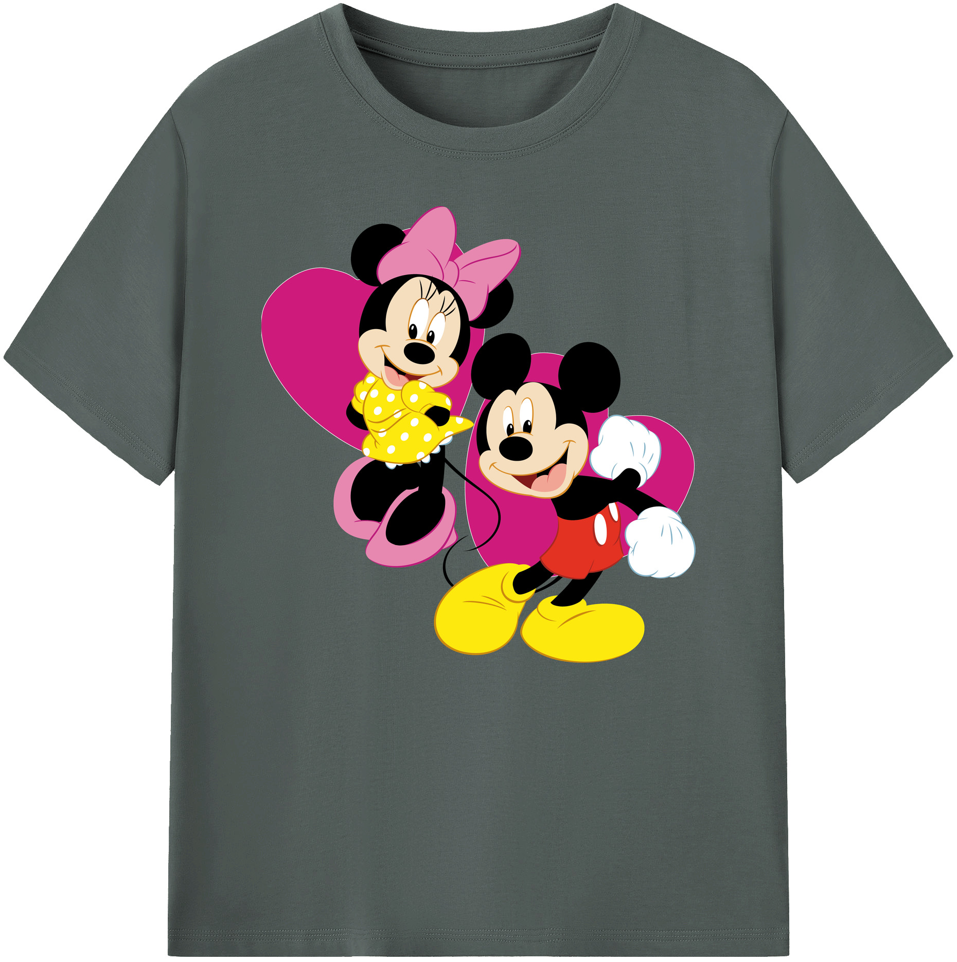 ミッキーマウス Mickey Mouse 綿100％ メンズ半袖Tシャツ｜肌触りやわらか＆通気性